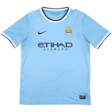 2013-14 Manchester City Home Shirt - 9/10 - (XL.Boys)