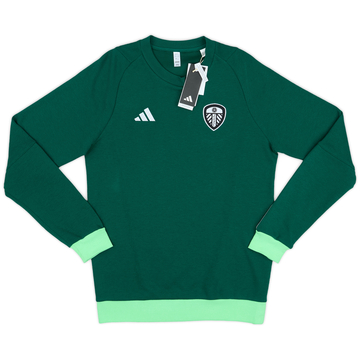 2023-24 Leeds United adidas 1/4 Zip Hooded Top (S)