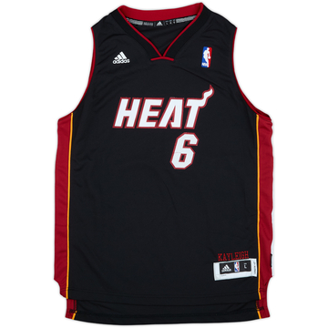 Camiseta de visitante del Miami Heat 2010-12 James #6 adidas Swingman - 8/10 - (L. Niños)