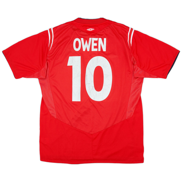 04/06 UMBRO × ENGLAND Away Game Shirts 2004-06 England Away Shirt Owen #10 - 6/10 - (XL.Boys)