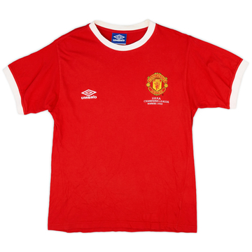 新品 1999 Umbro Manchester United TREBLE T Vintage 1999 Manchester United Treble Champions Rare UMBRO T