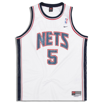 2003 06 New Jersey Nets Kidd 5 Reebok Throwback Jersey Excellent XXL