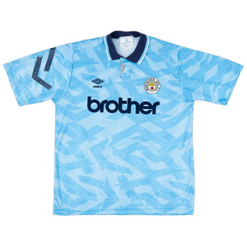 1991-93 Manchester City Home Shirt - 6/10 - (L)