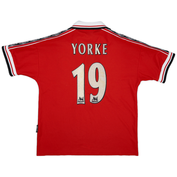 1998-00 Manchester United Home Shirt Yorke #19 - 7/10 - (L.Boys)