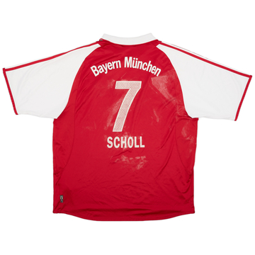 バイエルンミュンヘン #7 Scholl 1997 1999 ゲームシャツ XL 1997-99 Bayern Munich Home Shirt Scholl #7 - 7/10 - (XXL)