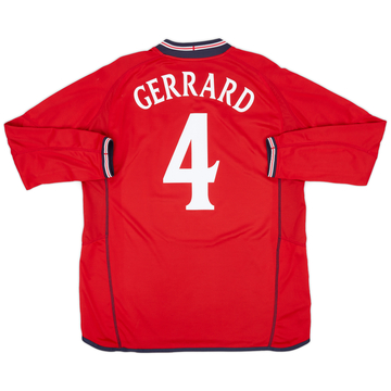 2002-04 England Away L/S Shirt Gerrard #4 - 9/10 - (L)