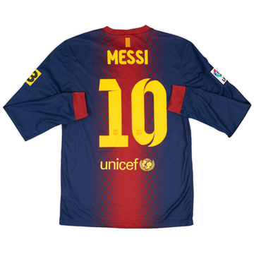2012-13 Barcelona Home L/S Shirt Messi #10 - 8/10 - (XL)