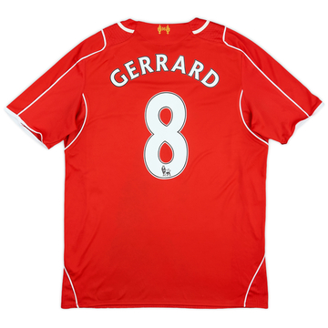 2014-15 Liverpool Home Shirt Gerrard #8 - 5/10 - (XL)
