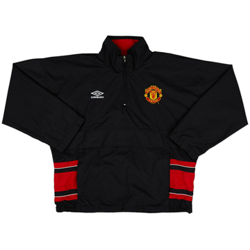 1998-00 Manchester United Umbro 1/4 Zip Hooded Drill Top