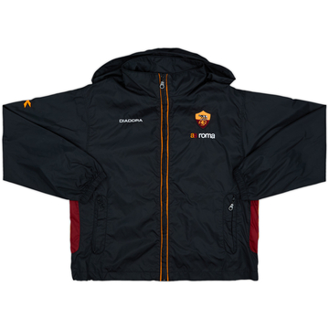 99-00 ASローマ DIADORA レインジャケット 1999-00 Roma Diadora Hooded Rain Jacket - 9/10 - (S)