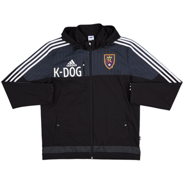 2014-15 Real Salt Lake Player Issue adidas Hooded Rain Jacket K-Dog - 8/10 - (L)