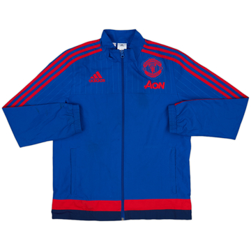 2015-16 Manchester United adidas Chaqueta de Chándal - 8/10 - (Talla Grande de Niño)