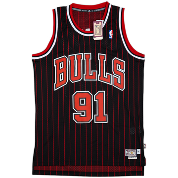 1997-98 Chicago Bulls Rodman #91 Champion Alternate Jersey