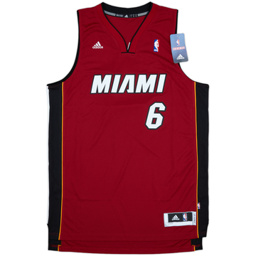 2012-14 Miami Heat James #6 adidas Away Jersey - 9/10 - (L.Boys)