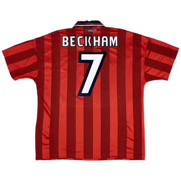 1997-99 Manchester United Away Shirt Beckham #7 (L)