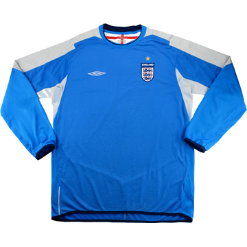 福袋 公式 Home England 2003-05 L/S (L.Boys) - 8/10 - Shirt トップス