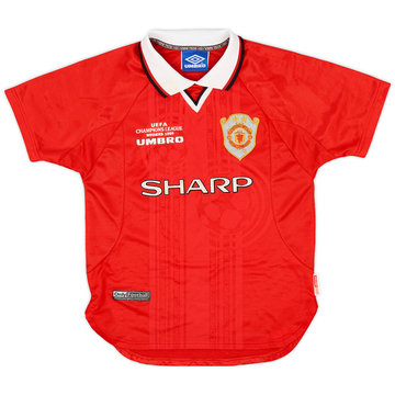 1999-00 Manchester United 'Treble Winners' Umbro Graphic Tee (S)