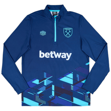 2009-10 West Ham Umbro 1/4 Zip Drill Top - 9/10 - (XXL)
