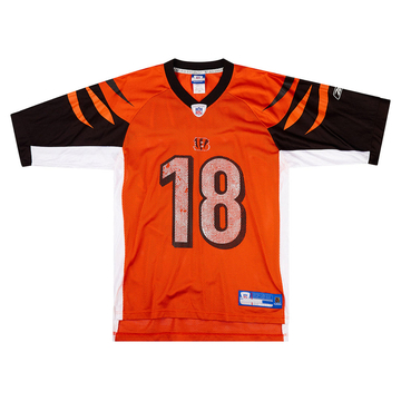 2005-06 Cincinnati Bengals C. Johnson #85 Reebok On Field Alternate Jersey  (Very Good) L
