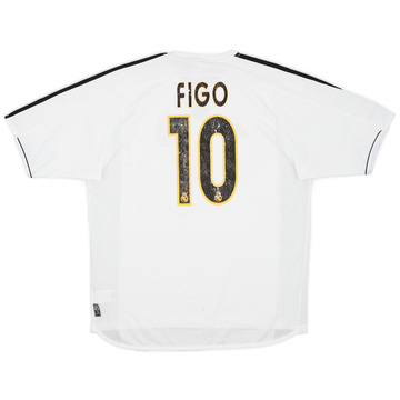 2001-02 Real Madrid Home Shirt Figo #10 - 4/10 - (XL)