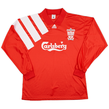 1992 93 Liverpool Player Issue Centenary Home L S Shirt 9 10 L XL