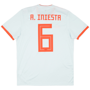 2018-19 Spain Away Shirt A.Iniesta #6