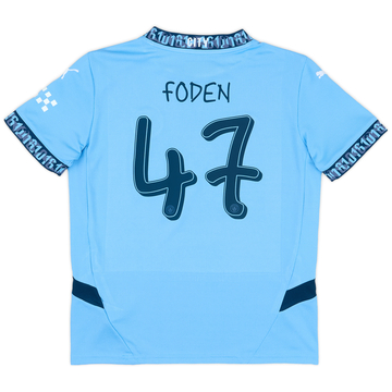 Manchester City Home Jersey 2024/25 Long Sleeve With FODEN
