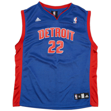 2006-10 Detroit Pistones Prince #22 adidas Camiseta Visitante - 8/10 - (XL.Boys)