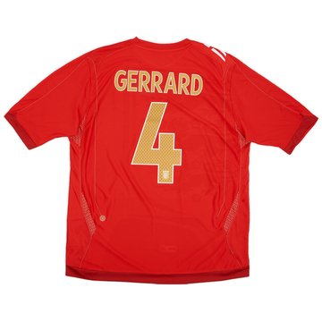 2002-04 England Away L/S Shirt Gerrard #4 - 5/10 - (XL)