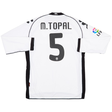 2010-11 Valencia Home L/S Shirt M. Topal #5 - 8/10 - (XL)