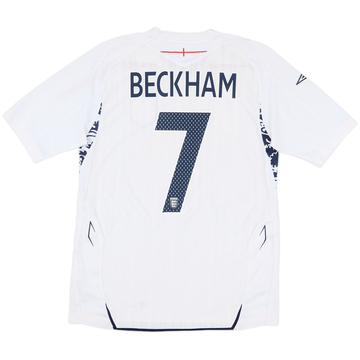 2007-09 England Home Shirt Beckham #7 - 8/10 - (M)