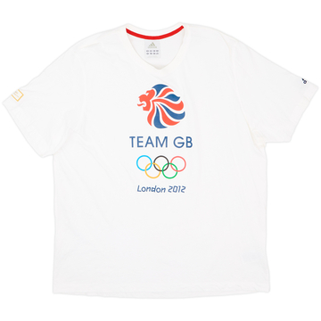 2012 Equipo de Gran Bretaña adidas Camiseta de Algodón - 8/10 - (XL)
