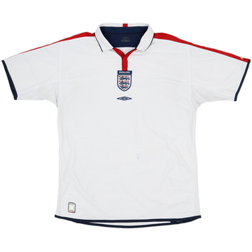【2003/04/05 Umbro England Home L/S #10】 2003-05 England Home Shirt - 5/10 - (M)