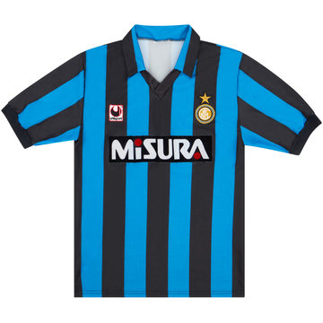 たぬき 希少 Shirt L/S Home Milan Inter 1990-91 - (XL) - 7/10 ウェア