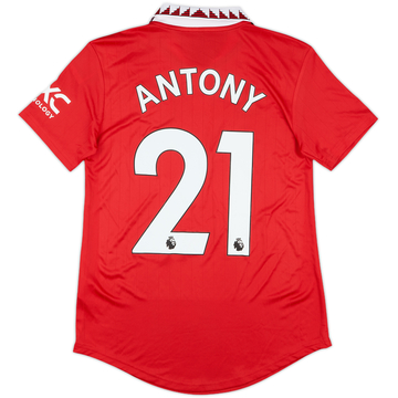 2022-23 Manchester United Home Shirt Antony #21 - 7/10 - (M)