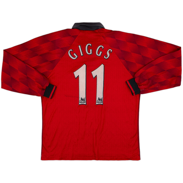 1996-98 Manchester United Home Shirt Giggs #11 - 7/10 - (Y)