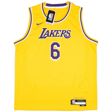 2021 23 LA Lakers James 6 Nike Swingman Away Jersey XL.Kids