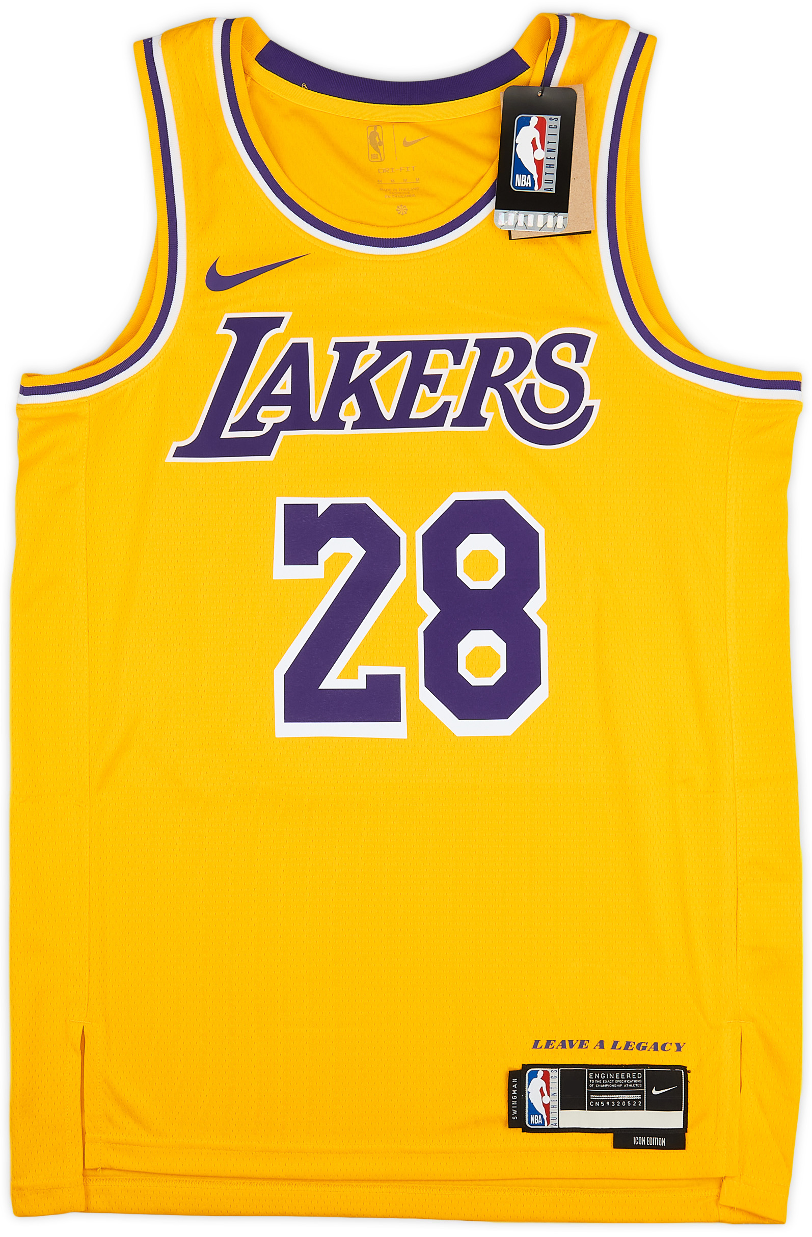 【NIKE】Los Angeles Lakers バスケ ゲームシャツA3451 Los Angeles Lakers City Edition Men's Nike NBA Hockey Jersey
