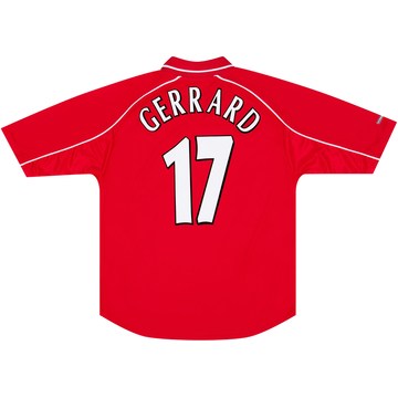 2000 02 Liverpool Home Shirt Gerrard 17 7 10 M