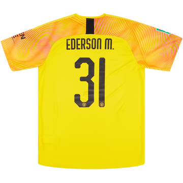 2019 20 Manchester City Match Issue GK Shirt Ederson M. 31