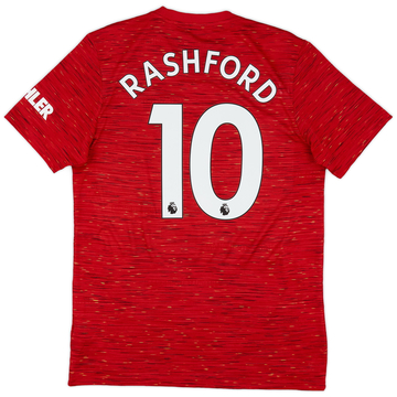 【正規逆輸入品】 2020-21 Manchester United Home Shirt Rashford #10 (M) 応援グッズ