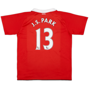 2010-11 Manchester United Home Shirt J.S.Park #13 - 7/10 - (M)