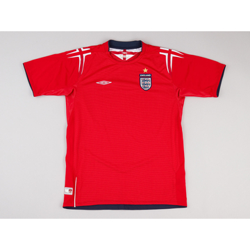 2004-06 England Away L/S Shirt - 8/10 - (XL.Boys)