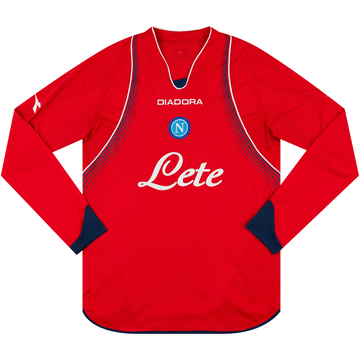 2007-08 Napoli Away L/S Shirt - 8/10 - (XL)