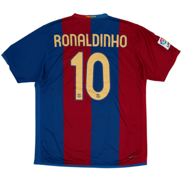 2006-07 Barcelona Home Shirt Ronaldinho #10 - 9/10 - (XL)
