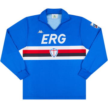 1989-90 Sampdoria L/S Home Shirt - 8/10 - (S)