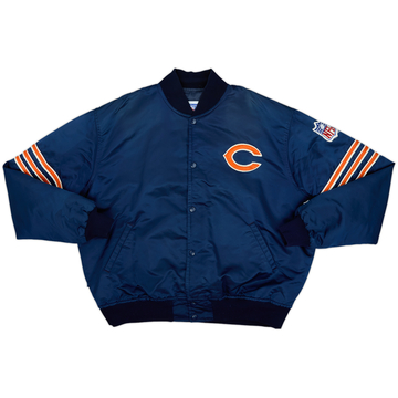 CHICAGO BEARS NFL STARTERナイロンジャケットスタジャン NFL Chicago Bears Starter® Trainer Pullover Jacket - Navy