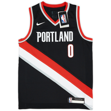 2017 23 Portland Trail Blazers Lillard 0 Nike Swingman Away Jersey L