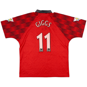 1996-98 Manchester United Home Shirt Giggs #11 - 7/10 - (Y)