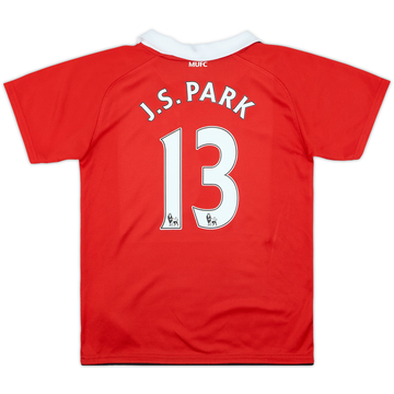 2010-11 Manchester United Home Shirt J.S.Park #13 - 8/10